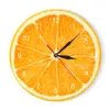 Orange Lemon Fruits Wall Clock in the Kitchen Lime Pomelo Modern Design Clocks Watch Home Decor Wall Art Horologe Non Ticking 210325