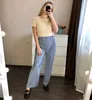 Seoulish 2021 New Spring Summer Women's Pleated Long Pants Elastic Waist Solid Casual Loose Female Wide Leg Chic Trouses Ladies Q0801