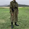 IEFB Spring Mäns Windbreaker Medium Längd Over Knee Loose Korean Handsome Trend Trench Coat With Belt Casual 9Y5488 210524