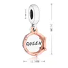 925 Gümüş Fit Pandora Charms Bilezik Kolye Kolye Kraliçe Regal Crown Songle Women Diy Takı Berloque304n