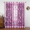 Tule Gordijn voor Woonkamer Jacquard Geborduurde Voile Sheer Slaapkamer Custom Made Window Decora 210712