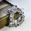 럭셔리 남성 결혼 반지 패션 스톤 여성을위한 보석 약혼 반지 전체 다이아몬드 반지 보석