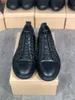 Högkvalitativ designer mens klänning skor lyxiga loafers kör äkta läder italienska glid på svart avslappnad sko andas med låda 018