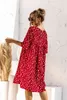 女性の半袖ビーチドットプリントミニ服vestido 210508のための夏のビンテージのカジュアルな小さな緩いポケットのドレス