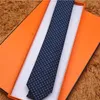 100% Kvalitet Silke Slips Brand Men's Business Tie Garn-färgad Broderi Stripe med presentförpackning