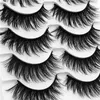 5pairs Natural Piekpess Faux 3D Mink Eyelashes met Lade Hoge Kwaliteit Zachte Dikke Valse Wimper Handgemaakte Fluffy Crisscross wimpers