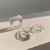 Resina irregular colorido acrílico anel aberto feminino vintage europeu diamante diamante toca jóias a granel por atacado