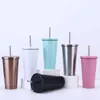 Tassen Kreative Mode 304 Edelstahl Wasser Tasse Thermobecher Mit Deckel Kaffee Stroh Getränke Haushalt Büro Verwenden