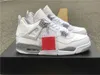 Authentic 4 White Oreo 4s Men Dress Shoes Tech Grey Black Fire Red CT8527-100 Sneakers sportive retrò con scatola