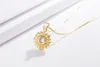 Collier pendentif fleur marguerite diamant plante chaîne en or Rose pour femmes filles bijoux de mode Will et Sandy