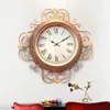 Horloges murales Style européen rétro salon créatif horloge pendentif lumière luxe muet décoratif