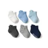 Chaussettes pour enfants de 0 à 5 ans, chaussettes bateau en coton rayé de couleur unie, douces et confortables, vente en gros