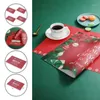 Mats & Pads Rectangle 4Pcs Practical Eye-catching Waterproof PVC Dining Mat Placemat Fine Workmanship For Dormitory