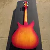 John Fogerty 325 Fire Glo Cherry Sunburst Semi Hollow E-Gitarre, einzelnes F-Loch, kurze Mensur, 527 mm Bigs Tremolo Saitenhalter, Humbucker Bridge Pickup Dot Inlay