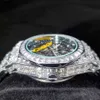 Хип-хоп Full Diamond Iced Out Мужские часы Лучший бренд Роскошные стальные водонепроницаемые мужские часы Мужские часы Relogio Masculino