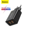 Chargeurs de téléphone portableChargeur double USB prise ue 2.1A Max chargeur de téléphone Portable à charge rapide Mini chargeur adaptateur mural