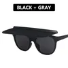 Ogólny Flip Up Square Okulary przeciwsłoneczne Kobiety osobowość Gradient Gray Mężczyźni podwójne unisex gogle okulary UV4007162217