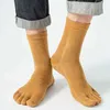 Veridical 5 paires/lot cinq doigts pour hommes solide respirant marque Harajuku avec ToesBusiness hommes chaussettes courtes