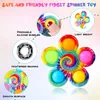Simple Dimple Pop Fidget Toys Spinning Top Accessori antistress Autismo e sollievo dallo stress per l'ansia