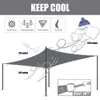 HDPE Camping Sunshade Net Anti-UV TENT TARP Sun Haitter Серый 4x3m для пикника Beach Booket Hiking Открытый туристический оттенок паруса Y0706