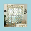 Tratamentos de janela de cortina Home Têxteis Jardim Finel Roxo Tle para Windows Luxo Sheer Cozinha Sala de estar The Bedroom Painel Draperies D