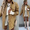 Gelb Patchwork Langarm Drehen Unten Kragen Frauen Jacke Taste Tasche Grün Herbst Winter Streetwear Weibliche Top[s Mantel 211014