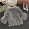 Plus Size Winter Fashion Marka Fake Fox Fur Kurtka Damska Ciepłe szycia Grubszy Faux-Fur Coat