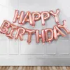 16 polegadas letras feliz aniversário folha de balão decoração de prata ouro alfabeto ar balões de ar crianças ccb14088