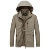 Giacche da uomo Giacca a vento impermeabile con cerniera militare Cappotto casual con cappuccio Abbigliamento maschile Giacche militari taglie forti Uomo 6XL 211029