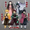 Kimetsu No Yaiba Cosplay Anime Costume Demon Slayer Cosplay Tanjiro Kamado Cosplay Costume Mężczyźni Kimono Kostium Halloween Y0903