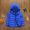 Children's Down Coat Boy's Outerwear Hooded Girl Warm Jacket Color Blocking Classic Kids Clothing 110-160cm