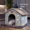 Pliable Dog House Chenil Lit Tapis Pour Petits Chiens De Taille Moyenne Chats Hiver Chaud Chihuahua Chat Nid Produits Pour Animaux Panier Chiot Cave Canapé 210915