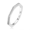 Kvinnor 925 Sterling Silver Ringar Mode Nut Diy Heart Clear Crystal Finger Ring För Bröllopsfest Smycken