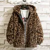 Осенняя мягкая леопард куртка мужская молния толстовки с капюшоном пальто мода причинно-стрит верхняя одежда свободная ветровка одежда мужская женщина 211103