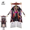 Rolecos Scaramouche Cosplay Kostuum Game Genshin Impact Scaramouche Cosplay Cosplay Kostuum Men Outfits Halloween volledige set met hoed Y0903