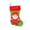 Calza grande per decorazioni natalizie, classica calza con polsini natalizi con renne per la tasca del design delle decorazioni natalizie per le vacanze in famiglia