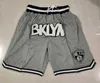 Team Basket Shorts Bara Kort Don Sport Bär Hip Pop Byxor Med Pocket Dragkedja Sweatpants Blå Vit Svart Röd Lila Sydd Man Storlek S-XXXL