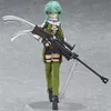 Mignon Anime Sword Art Online Figure Brinquedos Figma 241 Sinon Asada Sao 2 PVC Action Figure Collection Modèle Enfants Jouets Poupée 15 cm C0323