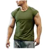 6 Solid Färger Mens T Shirts Sport Vest Sommar Fashion Bodybuilding Fitness Muskler Ärmlös Kläder Training Wear S-4XL