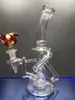 Recycler glass bong with bowl oil rig bongs cyclone percolator dab rigs water pipes vortex smoking bubbler sestshop