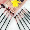 Pinceaux de maquillage professionnels, 12 pièces, mélange de fard à paupières, brosse à sourcils pour maquillage, beauté, brillant à lèvres, fond de teint