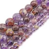 Perles rondes en cacoxénite de Quartz fantôme violet naturel, 6-12mm, amples pour la fabrication de bijoux, accessoires, cadeau pour femmes, 15 pouces