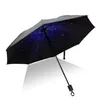 Folding 2019 New Wind Resistant Umbrella Men Women Luxury Romantic Cherry blossoms Big Windproof Umbrellas Black Coating 8Ribs Parasol