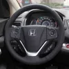 Capa de volante de carro de couro sintético para Honda CRV Crv 2012 2013 2014 2015 2016 J220808