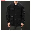 Drop höst japanska lastrockar manliga streetwear mode overall Toppar utomhus muliti-pocket jacka 211013