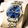 BELUSHI Top Luxury Mens Watches Luminous Waterproof Stainless Steel Watch Quartz Men Date Calendar Business Wristwatch