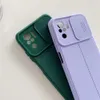 Slide Camera Lens Protection Leather Cases For Xiaomi Redmi Note 10 9 Pro 10S 9S POCO X3 Pro NFC 11 Lite Soft Phone Cover