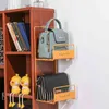 Punch-free Hanging Bag Storage Rack Shelf Iron Double Layers Handbag Wall-mounted Holder Home Organizer Shelves 211112