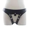 Nxy Sex Adult Toy Séduisant Cuir Ceinture de chasteté féminine Harnais de retenue du corps Bondage avec Cock Ring Fetish Game pour les femmes 1225