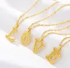 NOUVELLE Arrivée Minuscule Or Lettre Initiale Collier pour Femmes Hip Hop A-Z Alphabet Pendentif Vintage Collier Déclaration Bijoux Cadeau De Noël